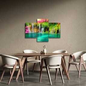 Obraz - Vodopád, Plitvické jazerá, Chorvátsko (90x60 cm)