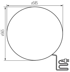 Kanlux 36593 - Vonkajšia lampa STONO 1xE27/25W/230V pr. 58,5 cm IP65