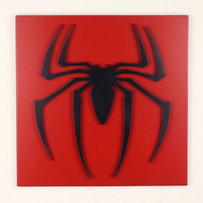 Veselá Stena 3D drevená dekorácia znak Spiderman 30 x 30 cm