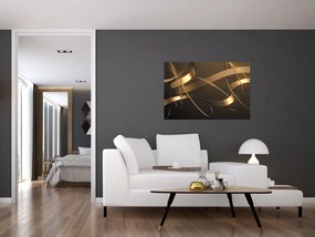 Obraz - Bronzové stuhy (90x60 cm)