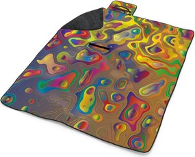 Sablio Plážová deka Farebné škvrny: 200x140 cm