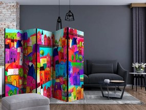 Artgeist Paraván - Rainbow-hued town [Room Dividers]