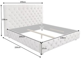 Posteľ 43106 160x200cm Zamat Champagne