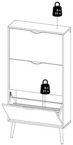 Skrinka na topánky v dubovom dekore Tvilum Oslo