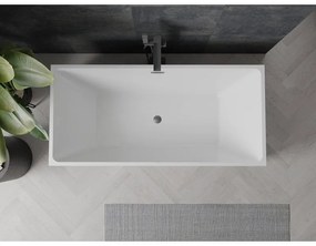 Mexen Nita, voľne stojaca vaňa 170 x 80 cm, biela, grafitový prepad, 52091708000-66