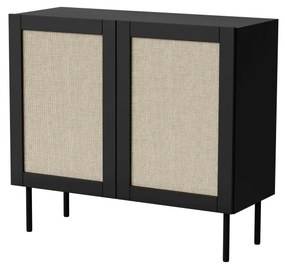 Komoda Juta 100 cm čierna/hnedá