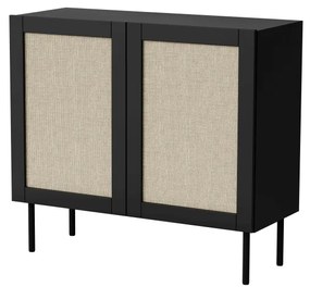 Komoda Juta 100 cm černá/hnědá