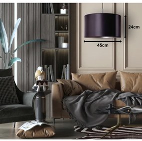 Duolla - Luster na lanku CANNES 1xE27/15W/230V pr. 45 cm čierna/strieborná