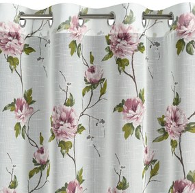 ZÁVES NA KRÚŽKOCH RUTH 135X250 CM KVETY