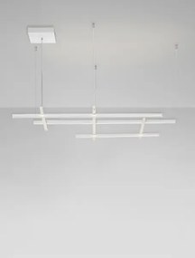 LED stmievateľný biely dizajnový luster Pace