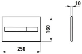 LAUFEN H8956610000001 - Splachovacie tlačidlo DUAL LIS biele