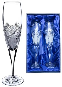 Onte Crystal Bohemia Crystal ručne brúsené poháre na šampanské Exclusive 150 ml 2KS
