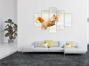Obraz - Skákajúca líška (150x105 cm)
