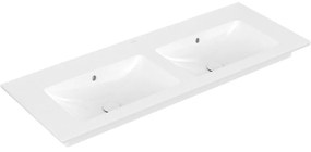 VILLEROY &amp; BOCH Venticello dvojumývadlo na skrinku bez otvoru, dva prepady, 1300 x 500 mm, biela alpská, 4111DJ01