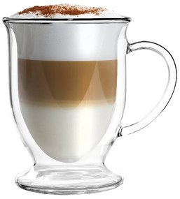 Sada 2 pohárov na Latte z dvojitého skla Vialli Design, 250 ml