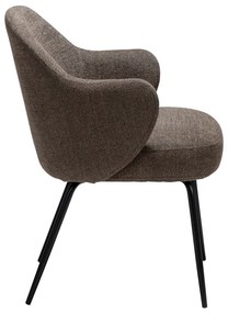 BAE ČALÚNENÁ STOLIČKA S PODRÚČKAMI brown/black