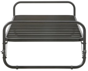 Čierna kovová jednolôžková posteľ skladacia s roštom 90x200 cm Lucy – WOOOD