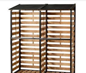 Stojan na drevo do kozuba so zadnou stenou