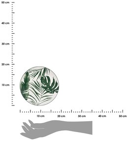 Porcelánový dezertný tanier Leafs, (fi) 19 cm, listy, sada 6ks