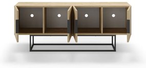 TV stolík v dekore duba v prírodnej farbe 140x55 cm Titan – Marckeric