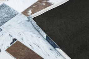 Koberec PATCHWORK 21720 béžový/hnedý - imitácia kože krava, romby