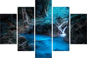 Obraz - Magická noc v tropickom lese (150x105 cm)