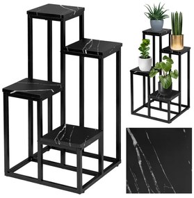 Stojan na kvety MOGREN čierny mramor