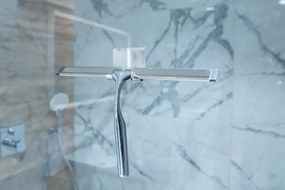 Kovová stierka na sprchové kúty - kov/chróm