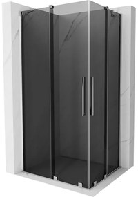 Mexen Velar Duo, sprchový kút s posuvnými dverami 90 x 80 cm, 8mm šedé sklo, chrómová, 871-090-080-42-01