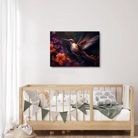 Sklenený obraz - Kolibrík (70x50 cm)