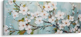 Obraz - Maľba, kvitnúce vetvy stromu (120x50 cm)
