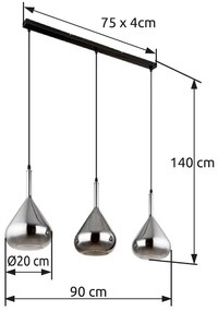 GLOBO GEEKY 15542-3 Závesné svietidlo