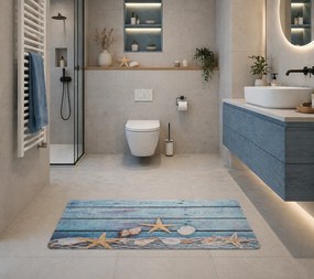 Apextextil, Protišmyková 3D predložka More, 60x180, modrá, kúpeľňa