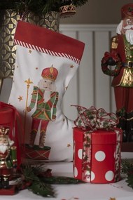 Vianočná pančucha s luskáčikom Happy Little Christmas - 30*1*40 cm
