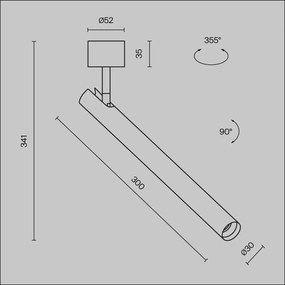 Moderné svietidlo MAYTONI FOCUS T C141CL-L300-6W3K-W