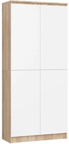 Skriňa Rexa III 80 cm dub sonoma/biela