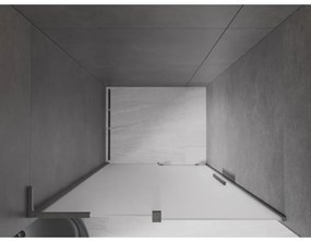 Mexen Velar L, posuvné sprchové dvere do otvoru 120 cm, 8mm sklo námraza, grafit brúsený, 871-120-003-31-66