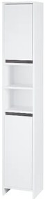 Livarno home Vysoká skrinka do kúpeľne Oslo s 2 dvierkami, biela  (100392134)
