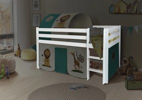 MG Vyvýšená detská posteľ POLA 90x200