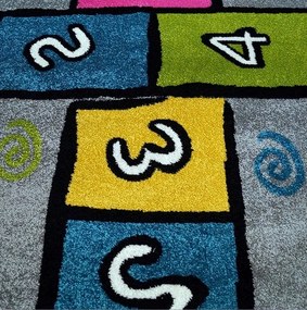 HU Viacfarebný detský koberec Kids preskakovačka Rozmer: 60x100 cm