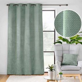 Zelený záves z mikroflanelu 140x240 cm Flanela – douceur d'intérieur