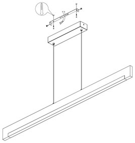 Eglo 99293 - LED Stmievateľný luster na lanku CAMACHO LED/25,5W/230V