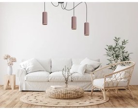 Luster na lanku AVALO 3xE27/60W/230V pavúk ružová/medená