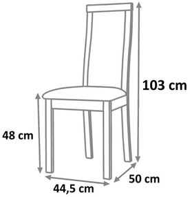 Tempo Kondela Drevená stolička, orech/ekokoža béžová, DESI