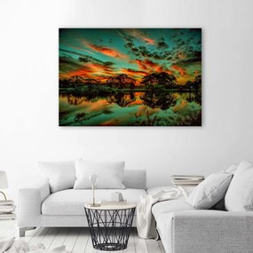 Gario Obraz na plátne Mraky nad jazerom Rozmery: 60 x 40 cm