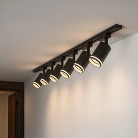 Bodové svietidlo v lištovom systéme PIPE 6xGU10/10W/230V čierne