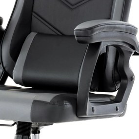 Herné kreslo s hojdacím mechanizmom sivo-čierna