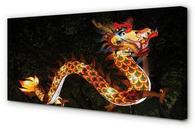 Obraz canvas Japonský drak osvetlené 120x60 cm