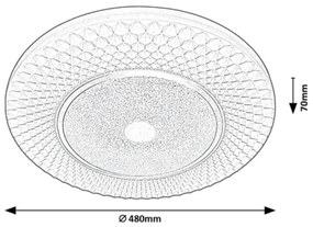 Rabalux 3254 - LED stmievateľné stropné svietidlo TORNADO LED/72W/230V + diaľkové ovládanie