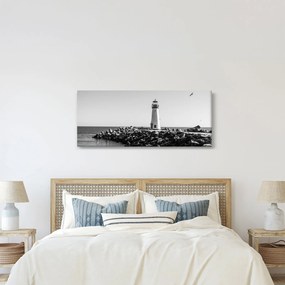 Obraz - Maják na pobreží, Santa Cruz, Kalifornia (120x50 cm)